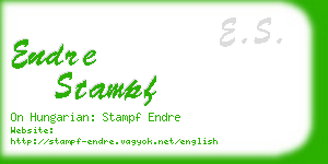 endre stampf business card